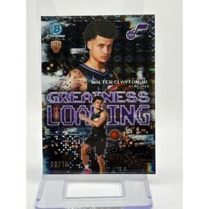 2025-26 Bowman Chrome Walter Clayton Jr Rookie Greatness Loading Black 8/10 SSP